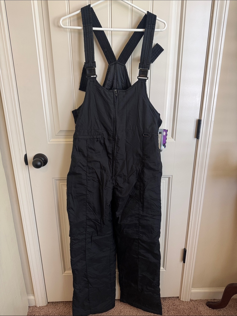 NWT! Vintage Women's Black Insulated Snow Bib Overalls